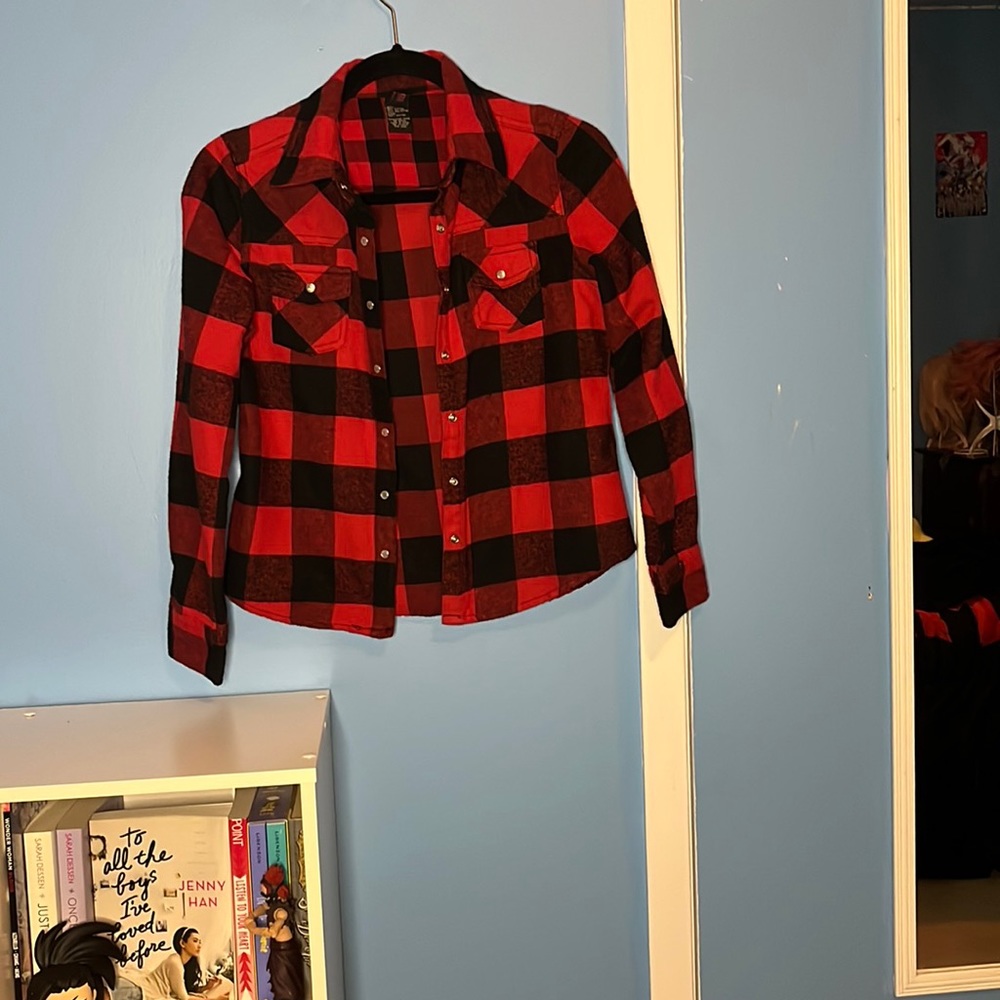 Urban Groove Red and black checkered button down